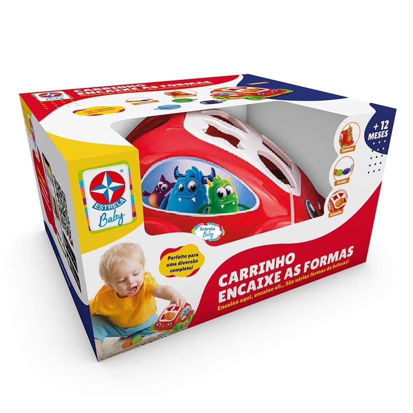 Brinquedos Estrela - Carrinho encaixe as formas, Multicolorido, Estrela Baby
